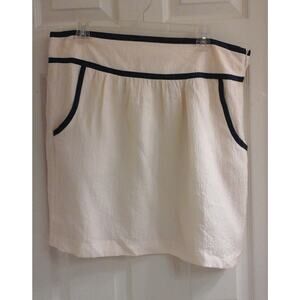 French Connection, Skirt, Temptress,silk, women's size 12, ivory & blue NWT $138